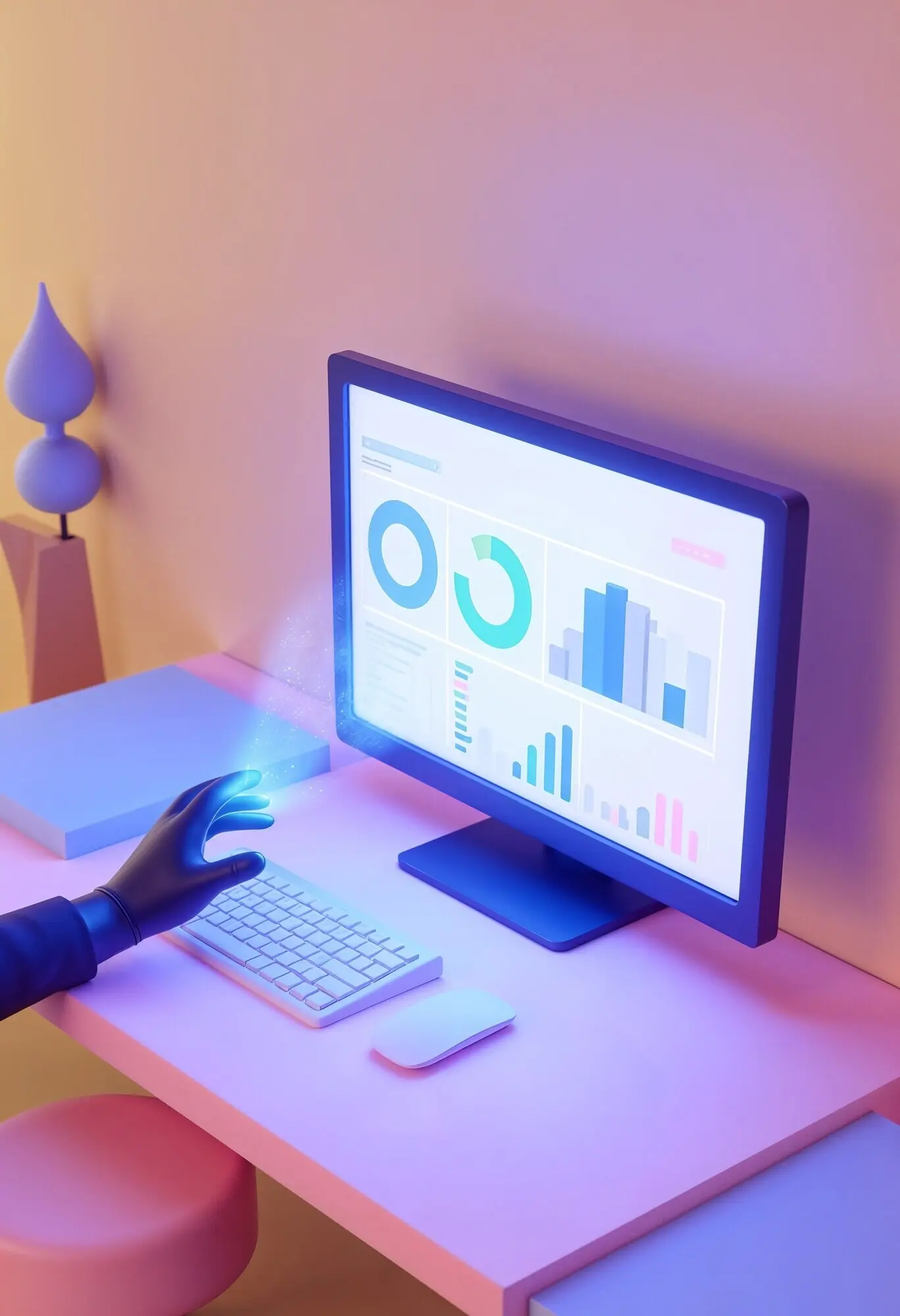 Компьютерная иллюстрация трёхмерного графика